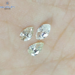 0.51 CT/3 Pcs CT Pear-Marquise Shape White Color SI Clarity (5.50 MM)