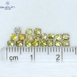 1.71 CT/19 Pcs Cushion Shape Natural Diamond Mix Color VS-SI Clarity (2.75 MM)