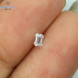 0.09 CT エメラルド シェイプ ナチュラル ダイヤモンド ホワイト カラー VS1 クラリティ (3.15 MM)