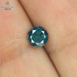 0.54 CT Round Diamond Natural Loose Diamond Blue Color I3 Clarity (5.00 MM)