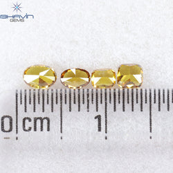 0.48 CT/4 PCS Mix Diamond Natural diamond Orange Diamond VS1 Clarity (3.82 MM)