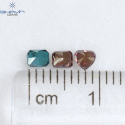 0.33 CT/3 Pcs Mix Shape Natural Diamond Mix Color SI1 Clarity (3.19 MM)