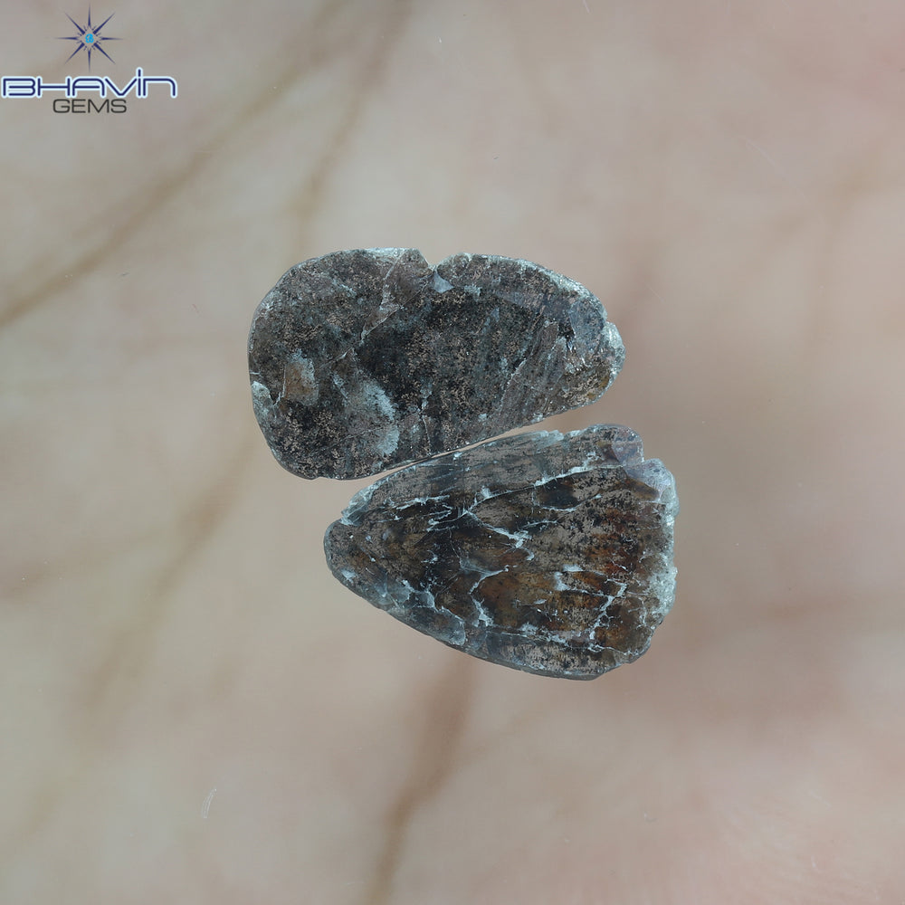 2.20 CT Slice Shape Natural Diamond Brown Color I3 Clarity (13.00 MM)