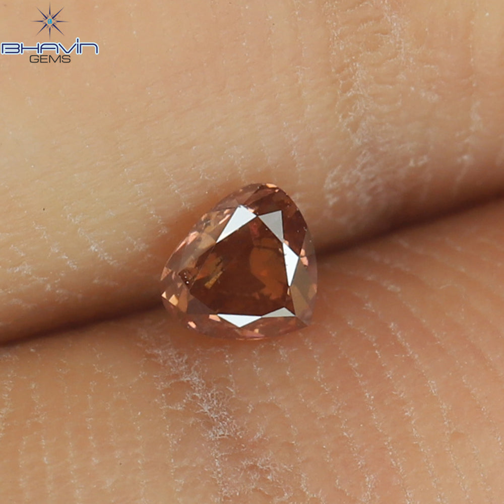 0.14 CT Heart Shape Enhanced Pink Color Natural Loose Diamond SI2 Clarity (3.38 MM)