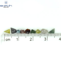 8.81 CT/42 PCS Mix Color Rough Diamond Natural loose Diamond I3 Clarity (3.38 MM)