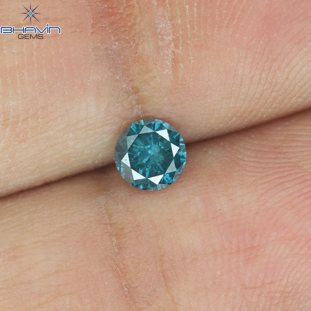 0.28 CT Round Diamond Natural Loose Diamond Blue Color I3 Clarity (4.15 MM)