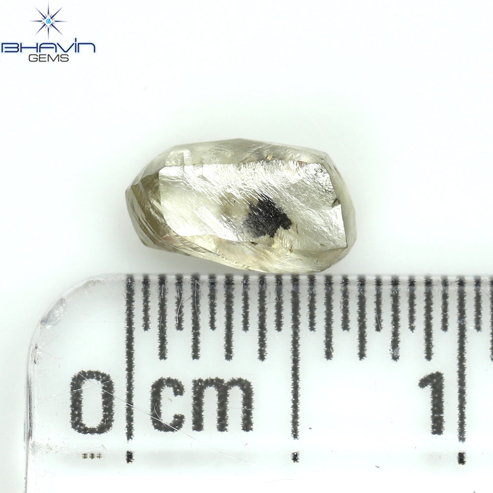 0.79 CT Rough Shape Natural Diamond Brown Color I1 Clarity (6.94 MM)