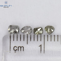 0.48 CT/4 PCS Mix Shape Natural Diamond Salt And Pepper Color I3 Clarity (3.31 MM)