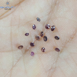 0.20 CT/14 Pcs Round Shape Natural Loose Diamond Pink Color I1 Clarity (1.50 MM)