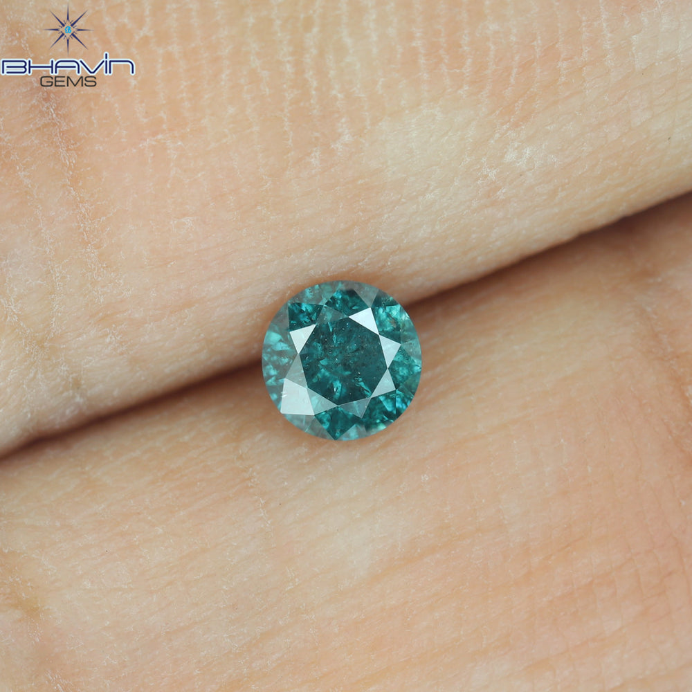0.24 CT Round Diamond Natural Loose Diamond Blue Color I3 Clarity (3.85 MM)