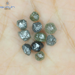 5.29 CT/10 PCS Rough Shape Grey Color Natural Diamond I3 Clarity (4.14 MM)