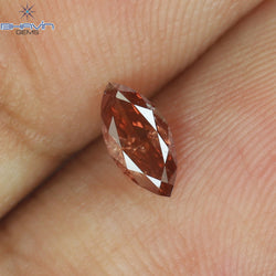 0.25 CT Marquise Shape Natural Diamond Pink Color I1 Clarity (6.14 MM)