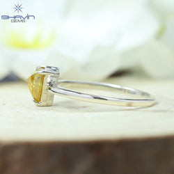 Triangle Diamond, Natural Diamond Ring, Salt And pepper Diamond, Gold Ring, Engagement Ring, Wedding Ring, Diamond Ring