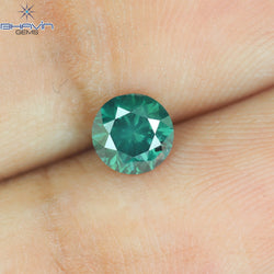 0.50 CT Round Shape Natural Diamond Blue Color SI1 Clarity (4.92 MM)