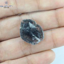 5.51 CT Slice Shape Natural Diamond Salt And Pepper Color I3 Clarity (20.03 MM)