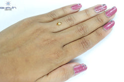 0.36 CT Marquise Shape Natural Diamond Orange Color SI2 Clarity (6.43 MM)