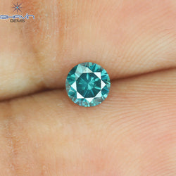 0.24 CT Round Shape Natural Diamond Blue Color SI1 Clarity (4.00 MM)