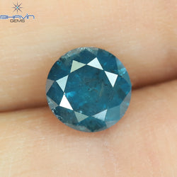 0.71 CT Round Diamond Natural Loose Diamond Blue Color I3 Clarity (5.32 MM)