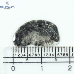 2.15 CT Slice Shape Natural Diamond Salt And Pepper Color I3 Clarity (16.58 MM)