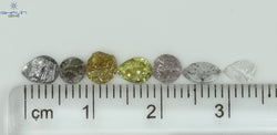 1.05 CT、ノーカット ポルキ シェイプ、天然ダイヤモンド、ブルー カラー、I3 クラリティ (5.42 MM)