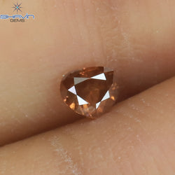 0.15 CT Heart Shape Enhanced Pink Color Natural Loose Diamond SI1 Clarity (3.55 MM)