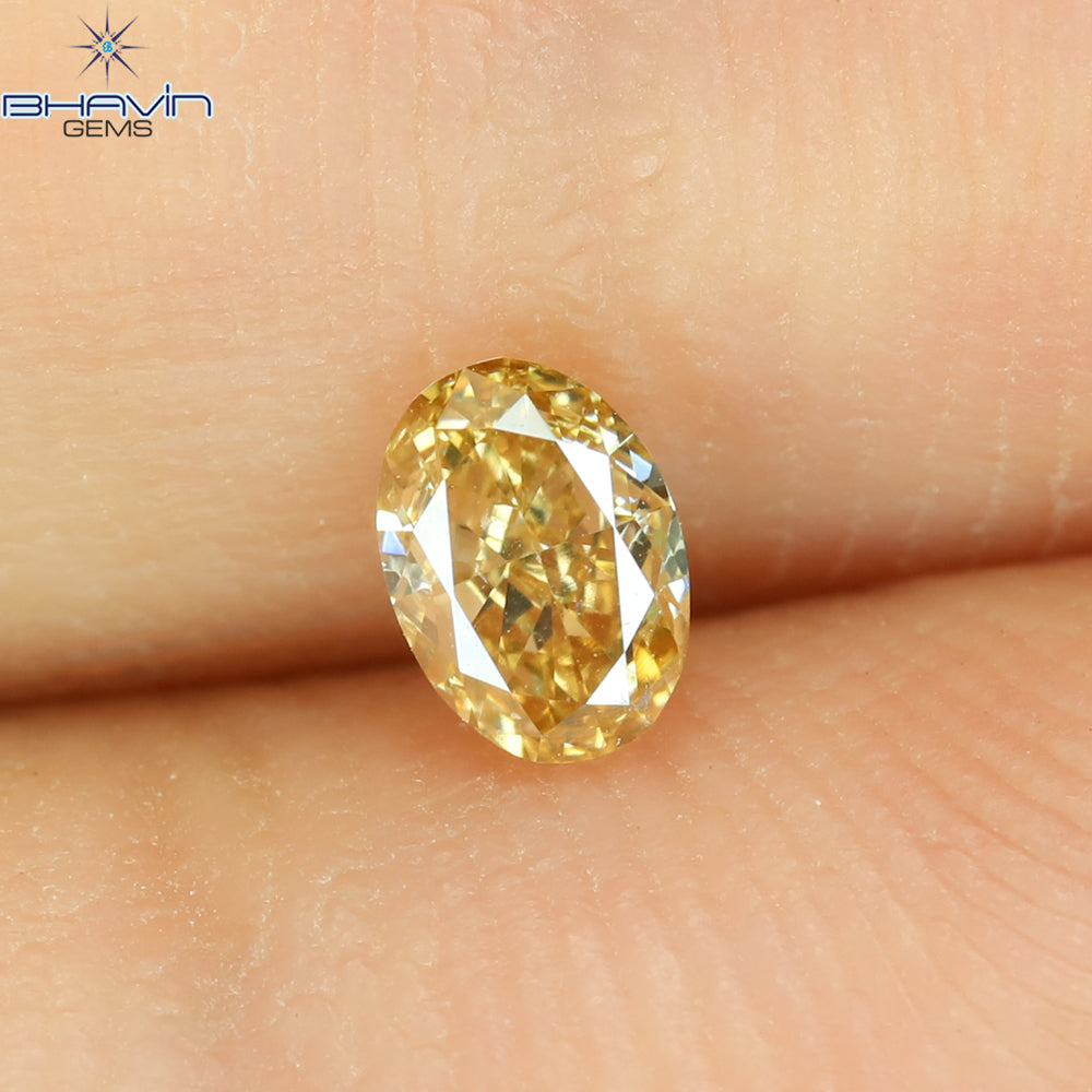 0.24 CT Oval Shape Natural Diamond Brown-Pink Color vs1 Clarity (4.19 MM)