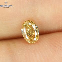 0.24 CT Oval Shape Natural Diamond Brown-Pink Color vs1 Clarity (4.19 MM)