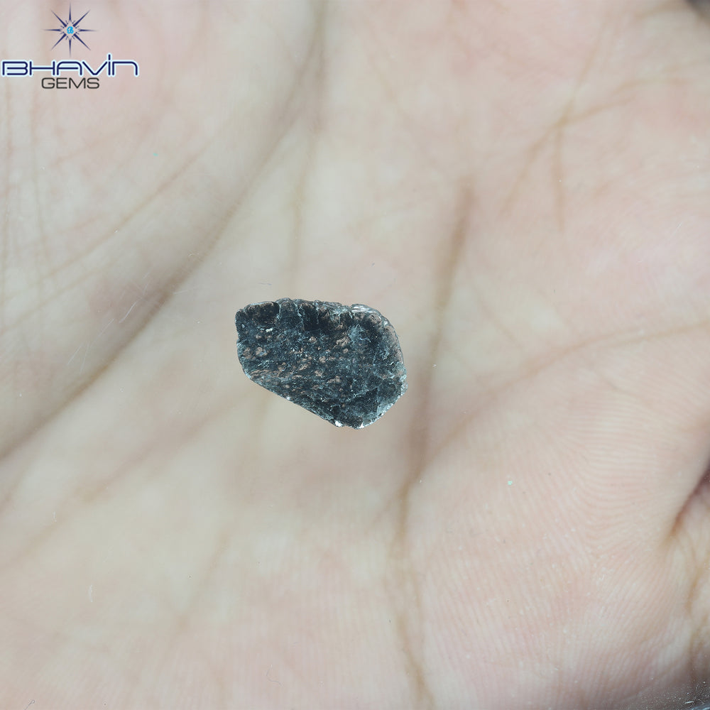 1.10 CT Slice Shape Natural Diamond Salt And Papper Color I3 Clarity (13.00 MM)