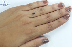 0.44 CT Rough Shape Natural Diamond Black Gray (Salt And Papper) Color I3 Clarity (4.95 MM)