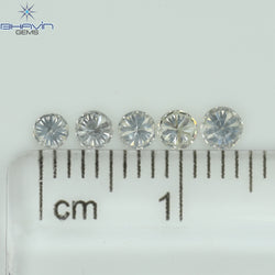 0.45 CT/5 Pcs Round Shape Natural Loose Diamond White Color SI1 Clarity (2.80 MM)