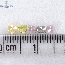 0.54 CT/5 Pcs Mix Shape Natural Diamond Mix Color SI2 Clarity (2.70 MM)