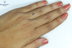 0.18 CT Oval Shape Natural Diamond Pink Color I2 Clarity (4.26 MM)