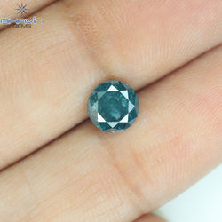 0.73 CT Round Diamond Natural Diamond Blue Color I3 Clarity (5.72 MM)