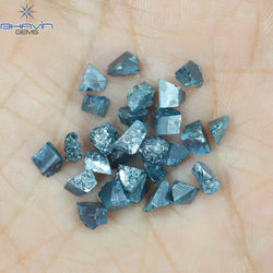 8.43 CT/27 PCS Blue Color Rough Diamond Natural loose Diamond I3 Clarity (3.77 MM)