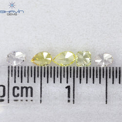0.35 CT/5 Pcs Mix Shape Natural Diamond Mix Color VS2 Clarity (3.26 MM)