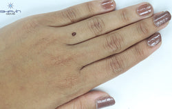 0.08 CT Pear Shape Natural Diamond Pink Color VS1 Clarity (3.42 MM)