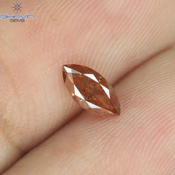 0.31 CT Marquise Shape Natural Diamond Pink Color SI2 Clarity (6.59 MM)