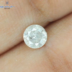 0.36 CT Round Shape Natural Loose Diamond White Color I3 Clarity (4.36 MM)