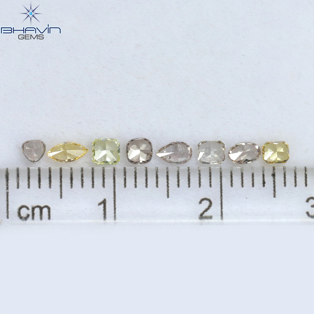 0.61 CT/8 Pcs Mix Shape Natural Diamond Mix Color SI Clarity (4.00 MM)