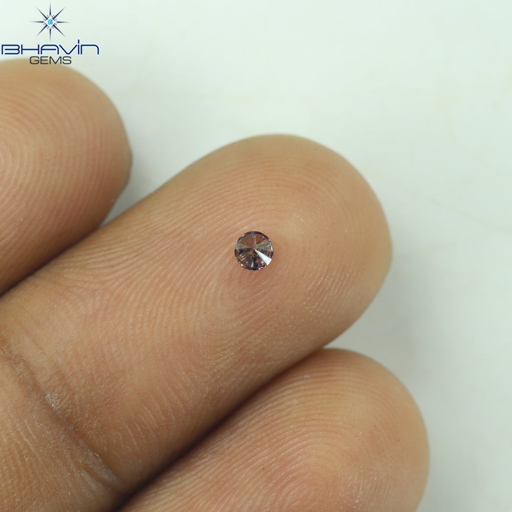 0.05 CT Round Shape Natural Diamond Pink Color I1 Clarity (2.30 MM)