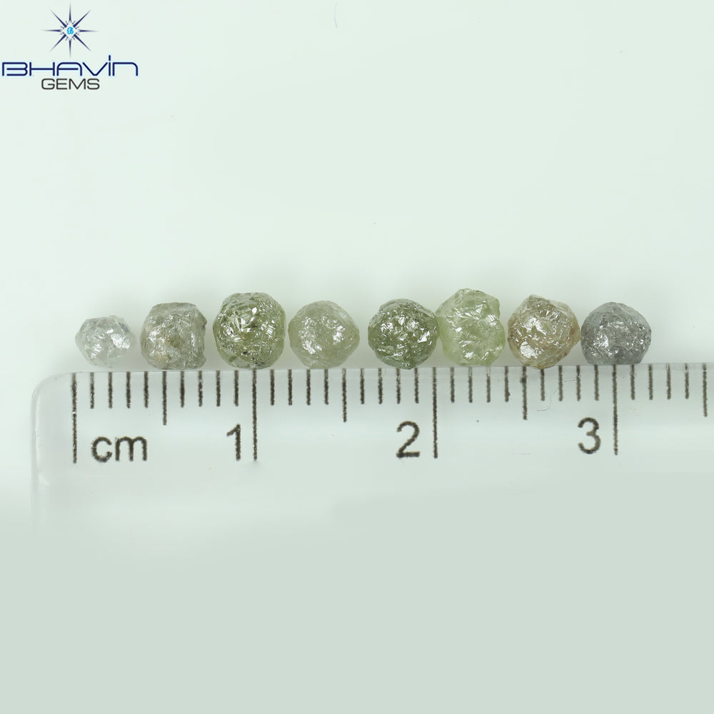 5.93 CT/14 PCS Rough Shape White Color Natural Diamond I3 Clarity (4.43 MM)