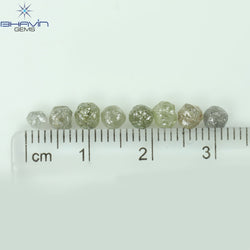 5.93 CT/14 PCS Rough Shape White Color Natural Diamond I3 Clarity (4.43 MM)