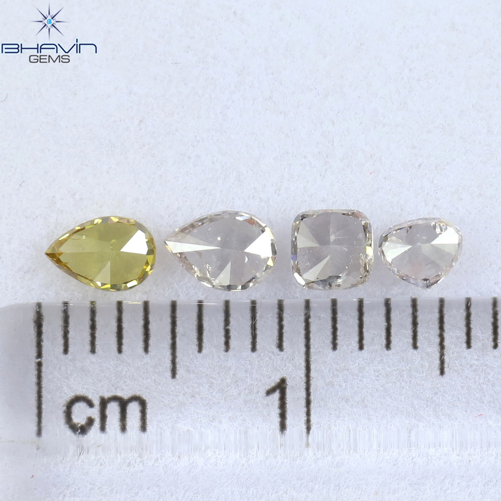 0.60 CT/4 Pcs Mix Shape Natural Diamond Mix Color SI Clarity (4.21 MM)