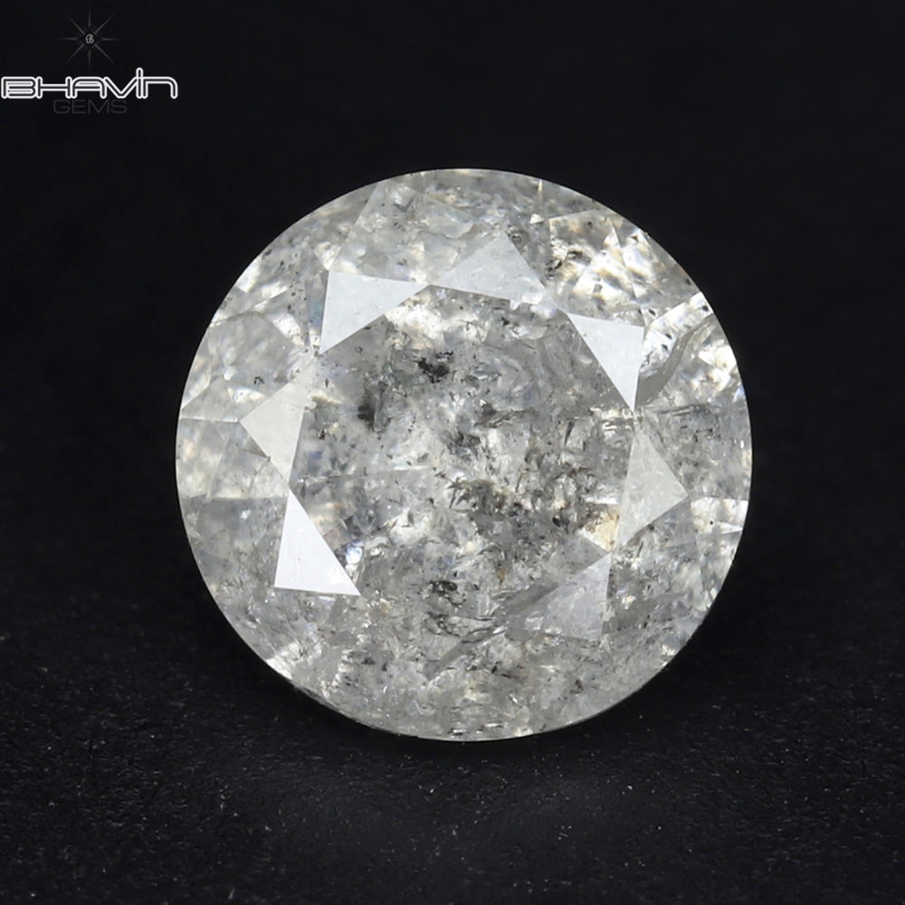 0.65 CT Round Shape Natural Diamond White Color I3 Clarity (5.36 MM)