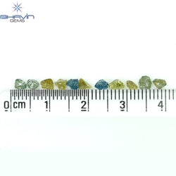1.47 CT/11 PCS Rough Shape Enhanced Mix Color Natural Diamond I3 Clarity (4.30 MM)