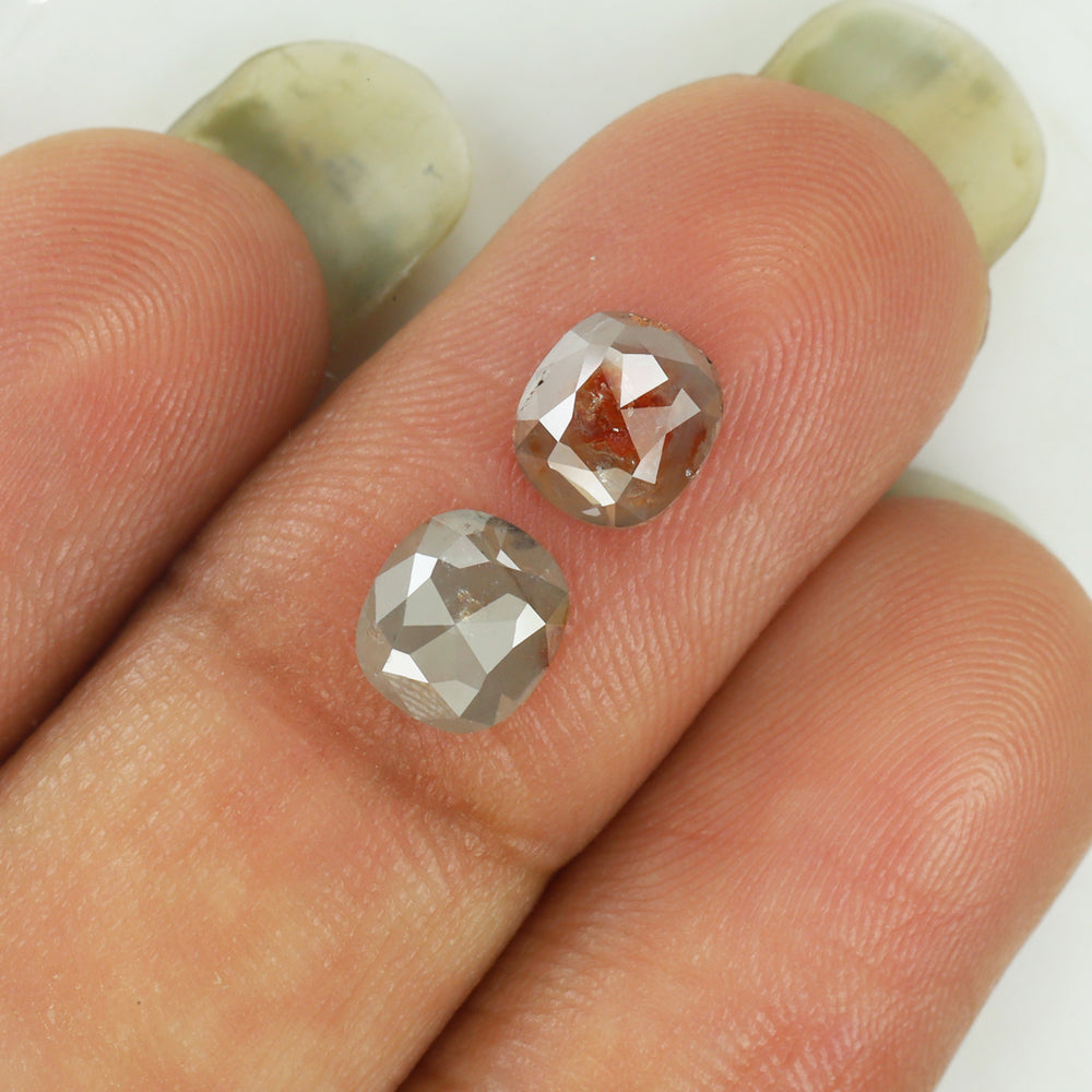 1.00 CT/3 ピース ミックス シェイプ ナチュラル ダイヤモンド ソルト アンド ペッパー カラー I3 クラリティ (4.30 MM)