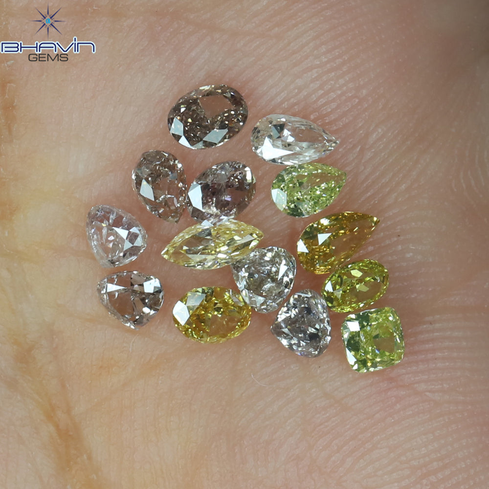 1.40 CT/14 Pcs Mix Shape Natural Diamond Mix Color SI Clarity (4.55 MM)