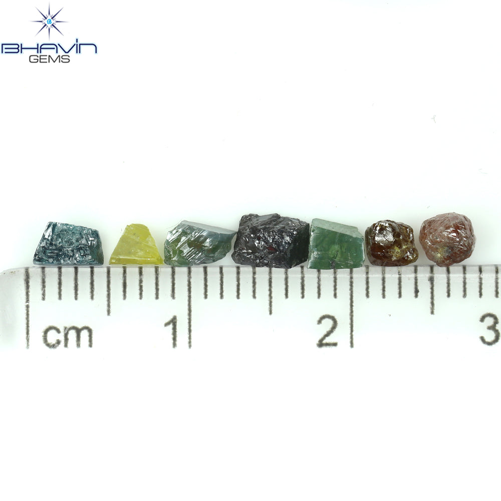 8.43 CT/40 PCS Mix Color Rough Diamond Natural loose Diamond I3 Clarity (4.87 MM)