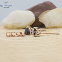 Diamond Pendant-Earring, Heart Diamond, Black Diamond, Yellow Gold, Bridal Necklace