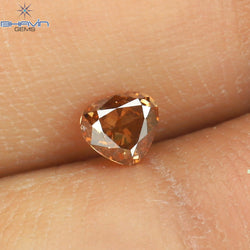 0.19 CT Heart Shape Enhanced Pink Color Natural Loose Diamond VS2 Clarity (3.78 MM)